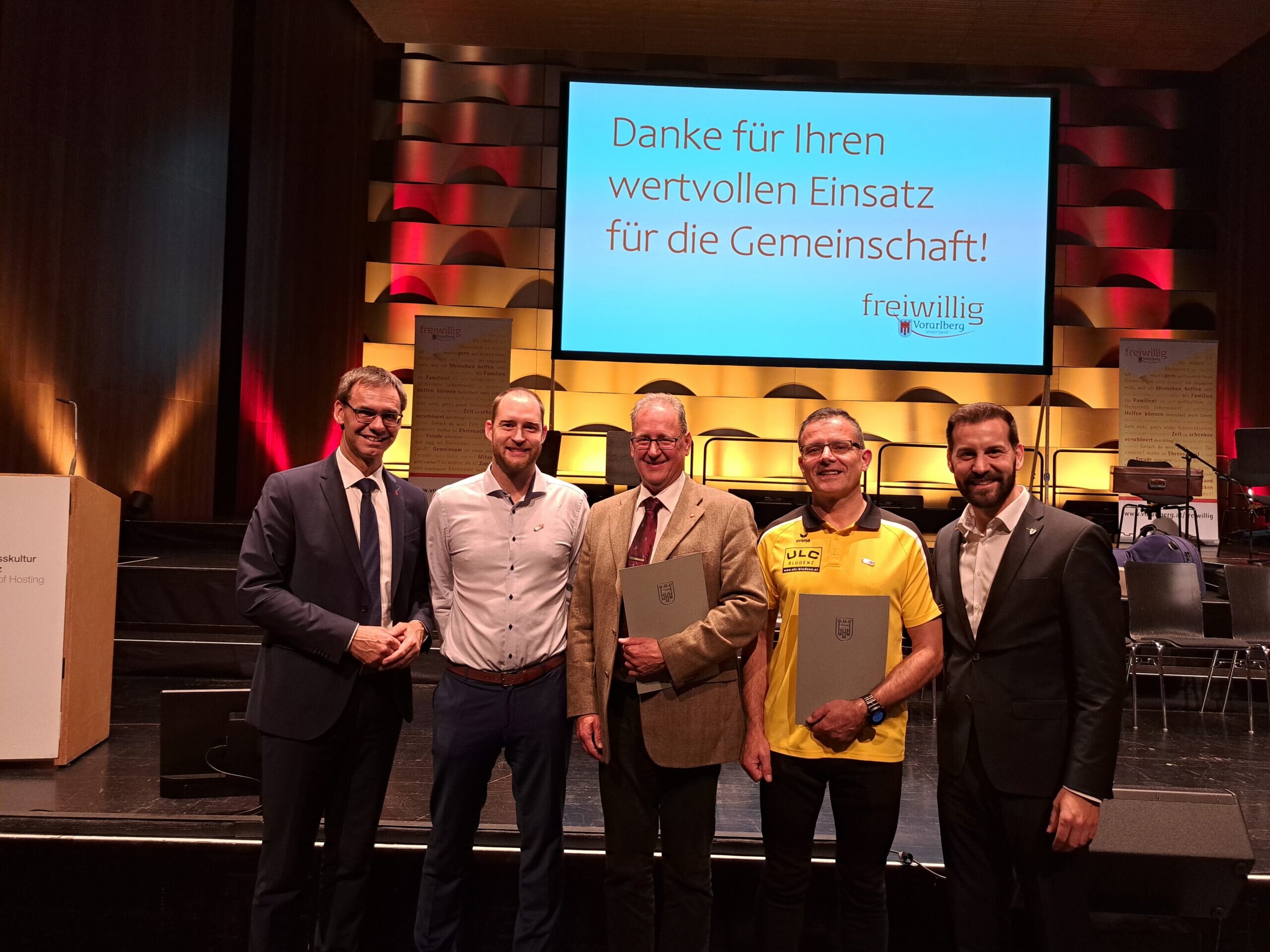Union Ringer Danke-Abend – Land ehrt freiwilliges Engagement - UNION Ringer Club Wolfurt
